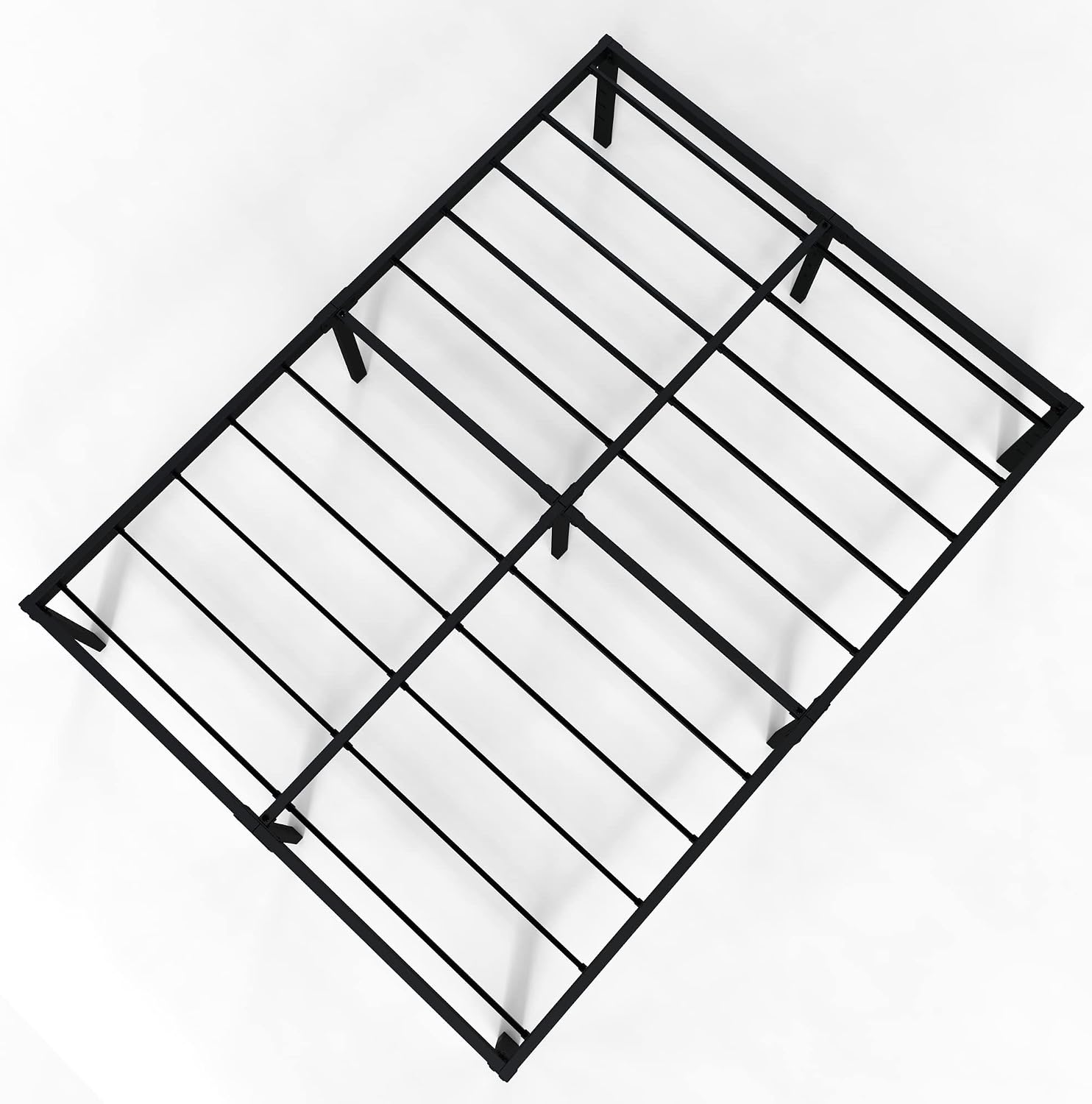 DiaOutro 18 Inch Full XL Bed Frame Heavy Duty Metal Platform No Box Spring Needed, Maximum Storage, Easy Assembly, Noise Free, Black