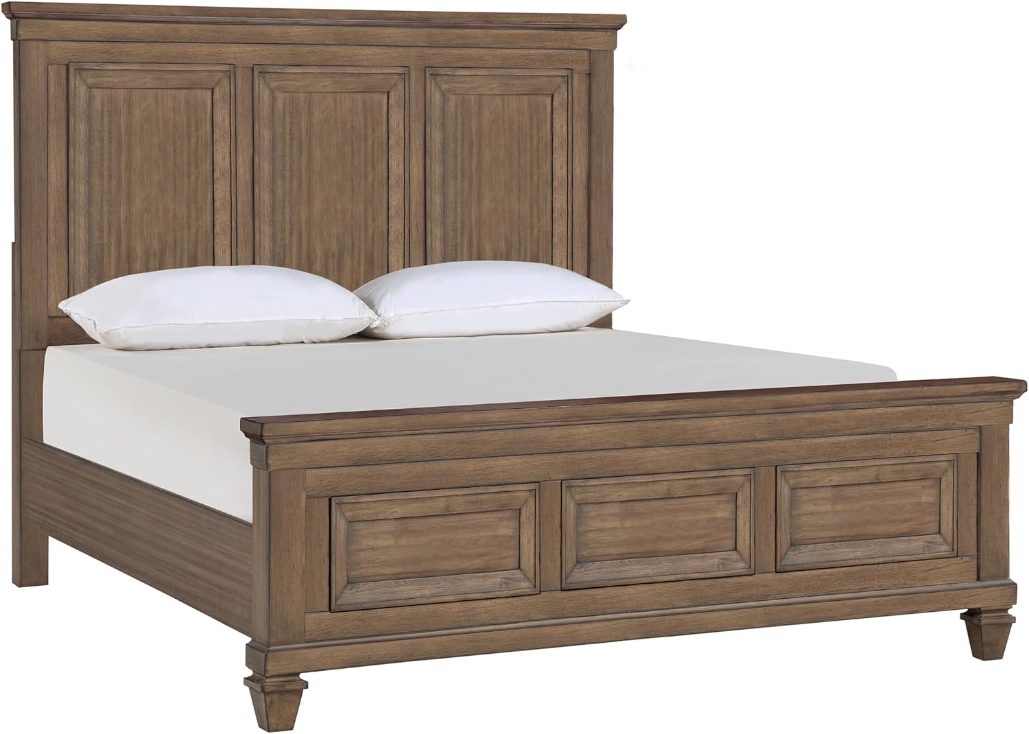 New Classic Furniture Mariana 4-Piece Wood Queen Bedroom Set with Nightstand, Vintage Mocha