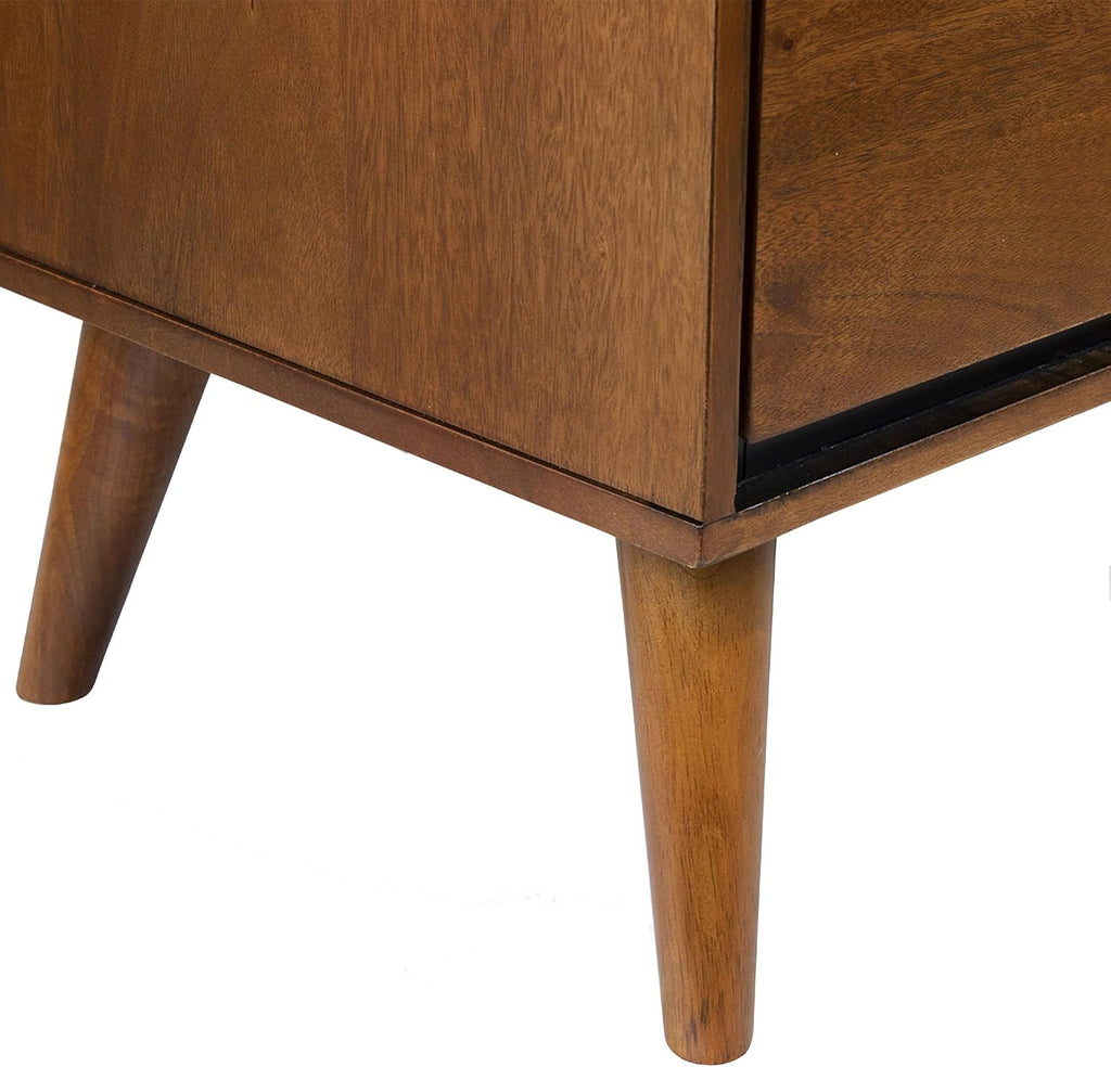 Furniture of America FOA Belkor 2-Piece Oak Solid Wood Bedroom Set - King + Nightstand
