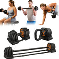 Lifepro Adjustable Dumbbells Set – Quick Adjustment, Anti Slip Handle – Space Saving & Strength Training Weights for Home Gym Exercise & Fitness