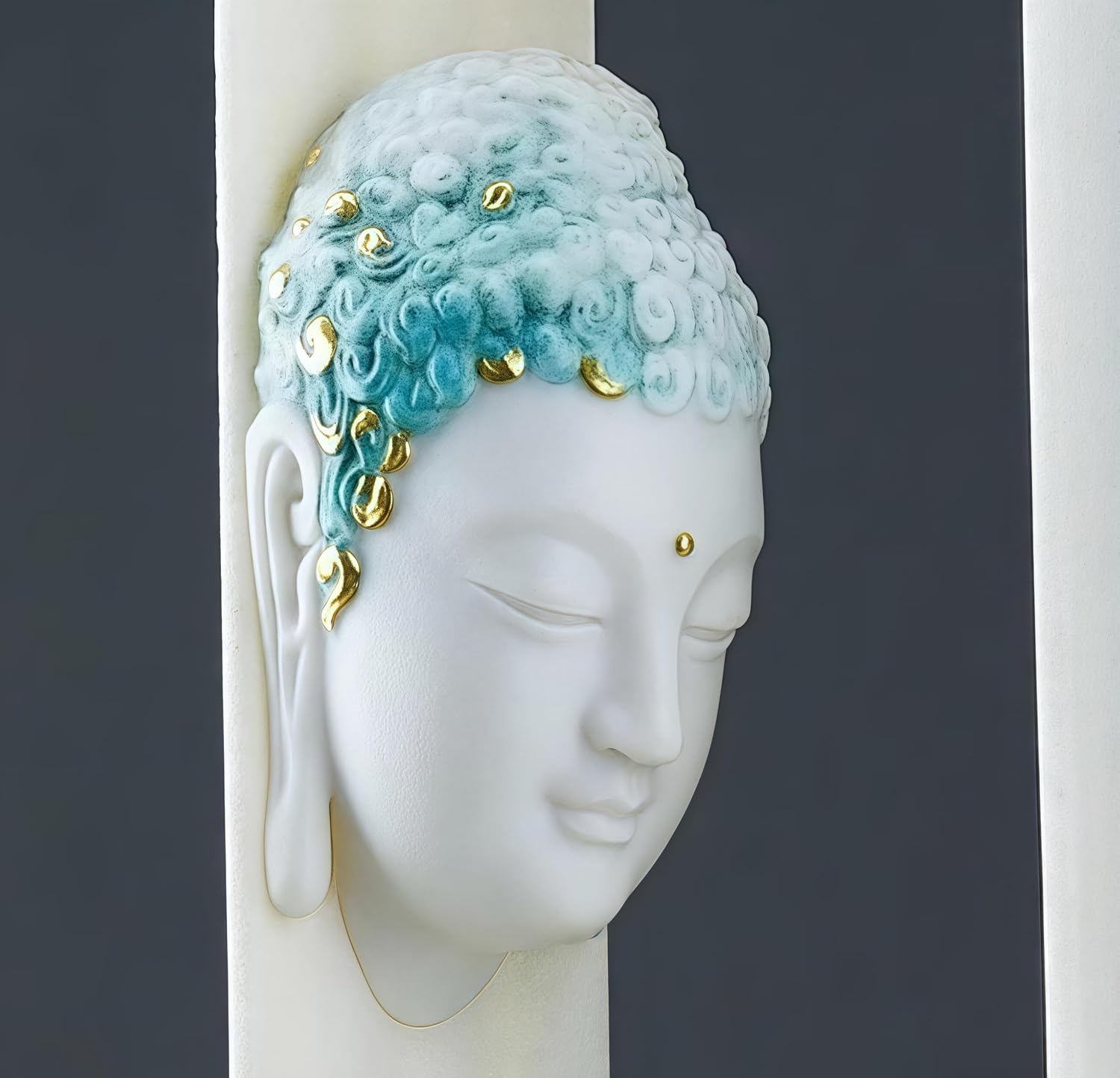 Tabletop Fountains, Buddha Water Fountain Indoor, Buddha Statue for Home - Buddha Statue Indoor/Outdoor, Buddha Decor & Gifts, Buddah, Buda, Budda, Buddhas, Chinese Decor & Gifts, Feng Shui (White)