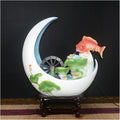 Small Indoor Water Fountain Water Features Outdoor Tabletop Fountain 21.6 Inch Ceramic Tabletop Fountain Office Relaxing Fountain