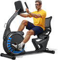MERACH Recumbent Exercise Bikes for home, Light Commercial High-end Recumbent Bike for Seniors Adults, Magnetic Recumbent Exercise Bike with Smart Bluetooth and Exclusive App, LCD, Heart Rate Handle