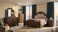 First of a Kind Nicole Traditional 4 Piece King Bedroom Set with Upholstered Tufted Headboard Elegant Classic Design Coordinated Furniture Collection