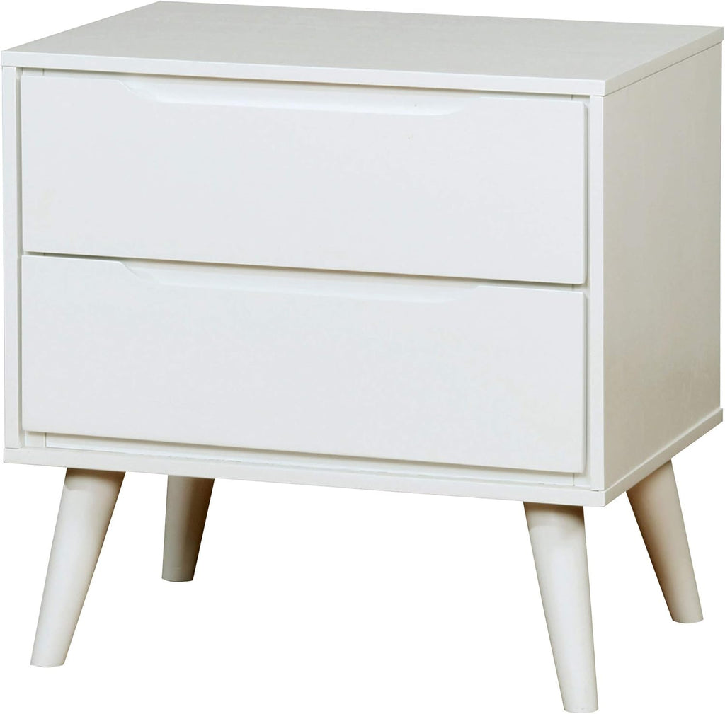 24/7 Shop at Home Chopard Contemporary Wood Bedroom Set, 4-Piece California King Bedroom Set, White