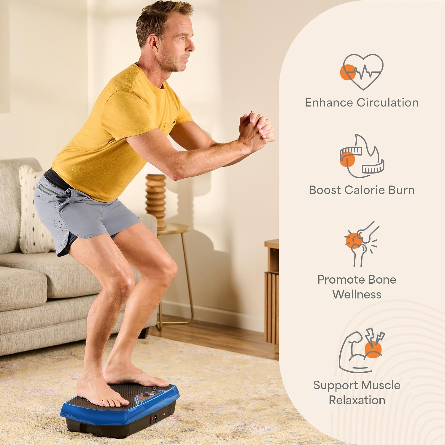 Lifepro HexaPlate Vibration Plate Exercise Machine with Magnetic Acupoints & 9 Presets — Whole Body Vibrating Platform Machine with Resistance Bands — Vibration Plate for Lymphatic Drainage & Home Gym