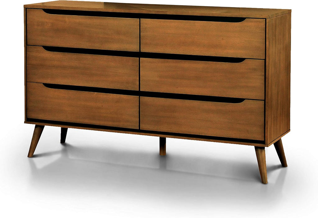 24/7 Shop at Home Chopard Contemporary Wood Bedroom Set, 4-Piece King Bedroom Set, Oak