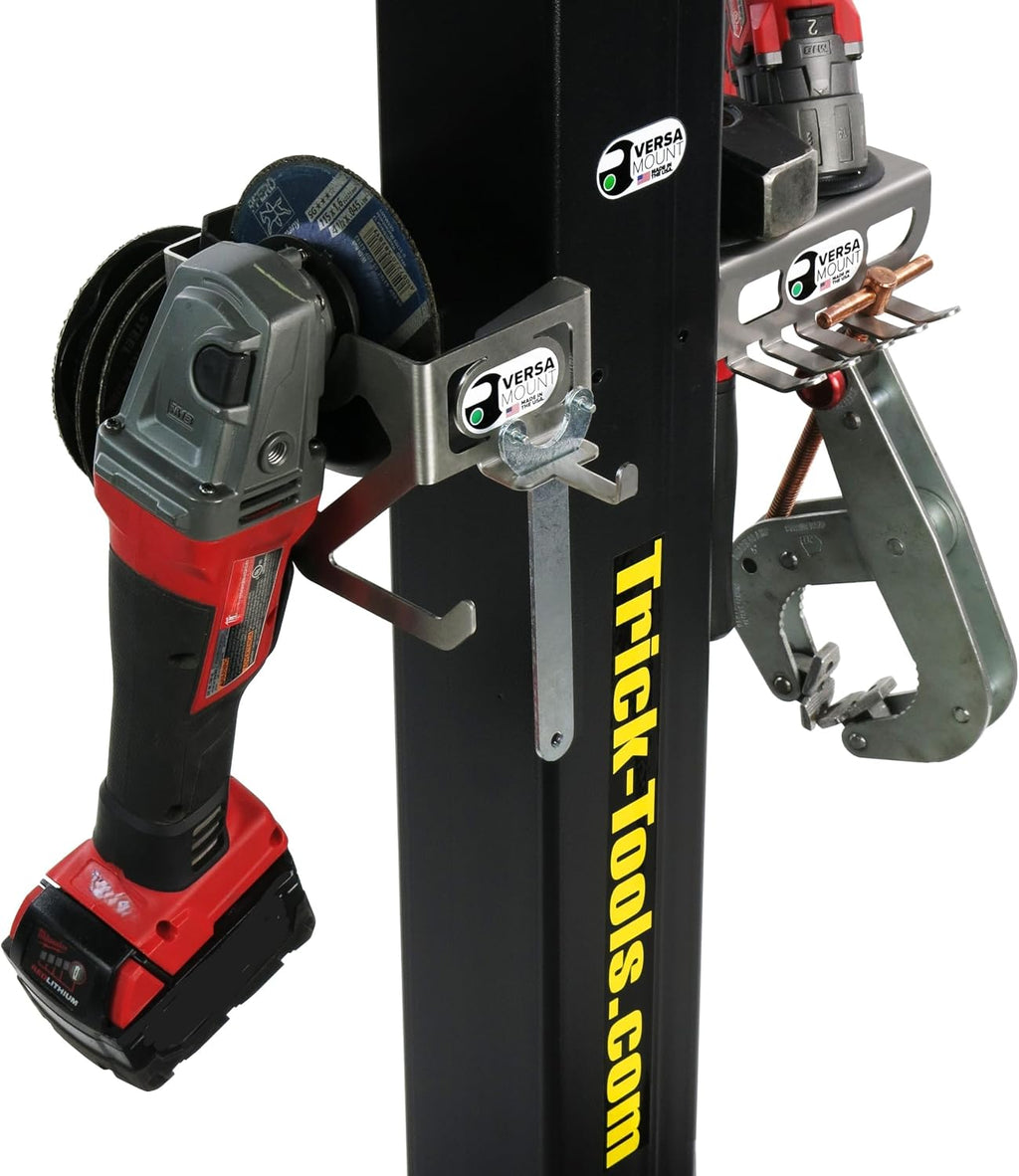 Trick-Tools Versa-Mount Adjustable Height Deluxe Mobile Vise and Grinder Floor Stand, Made in the USA