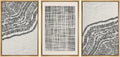 SIGNLEADER Framed Canvas Print Wall Art Set Minimalist Black and White Geometric Abstract Pattern and Line Illustrations Boho Decorative for Living Room, Bedroom, Office - 24'x36'x3 NATURAL