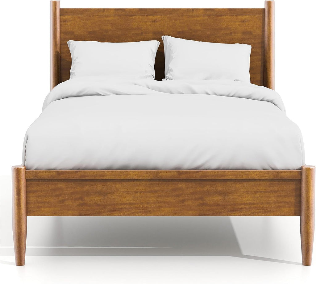 Furniture of America FOA Belkor 2-Piece Oak Solid Wood Bedroom Set - Cal King + Nightstand