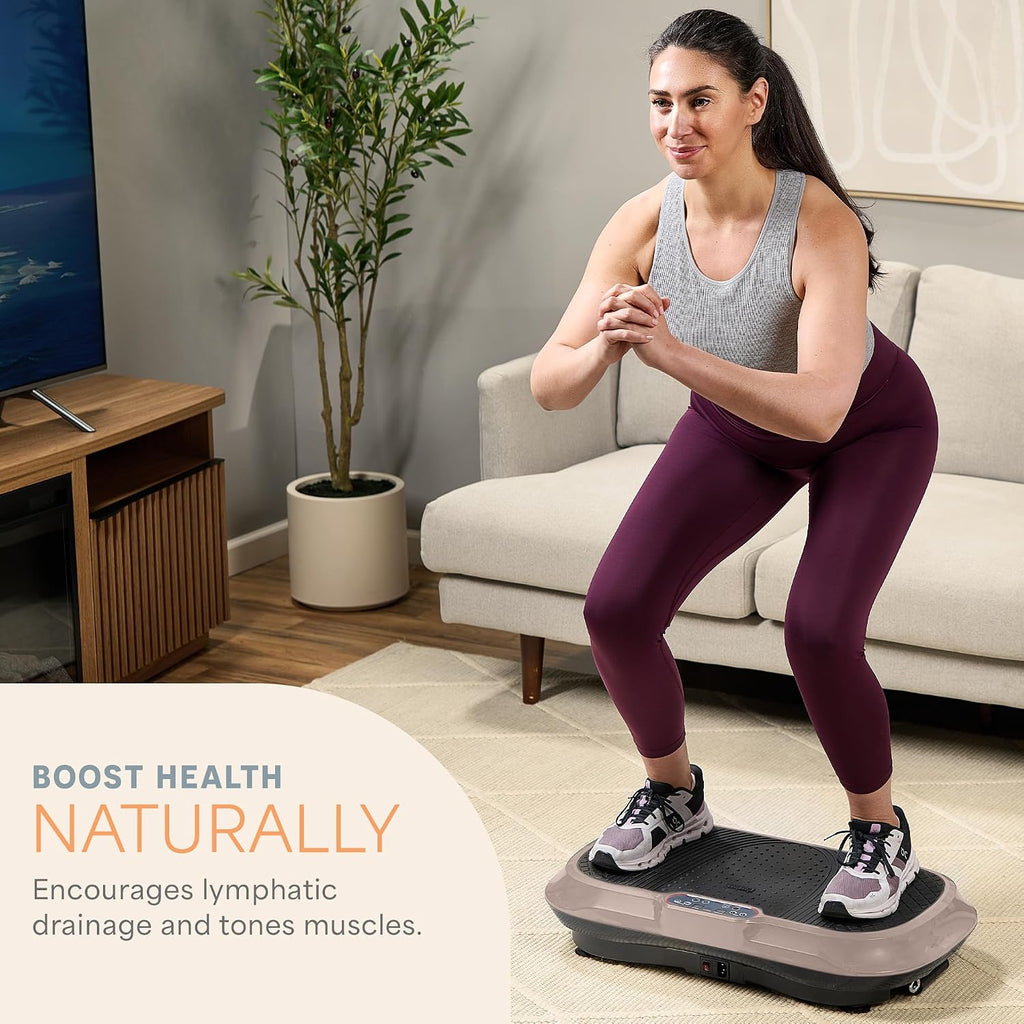 Lifepro Waver Vibration Plate Exercise Machine – High-Intensity Vibration Plate for Lymphatic Drainage – Full-Body Workout Vibrating Platform with Loop Bands – Fitness Equipment for Strength & Toning