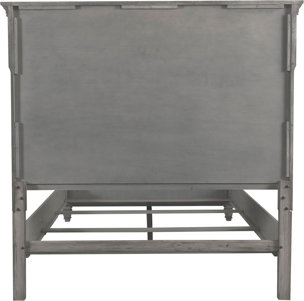 Coaster Home Furnishings Avenue Farmhouse 4-Piece Bedroom Set Eastern King Size Panel Bed Frame 68-inch Headboard Weathered Grey 224031KE-S4