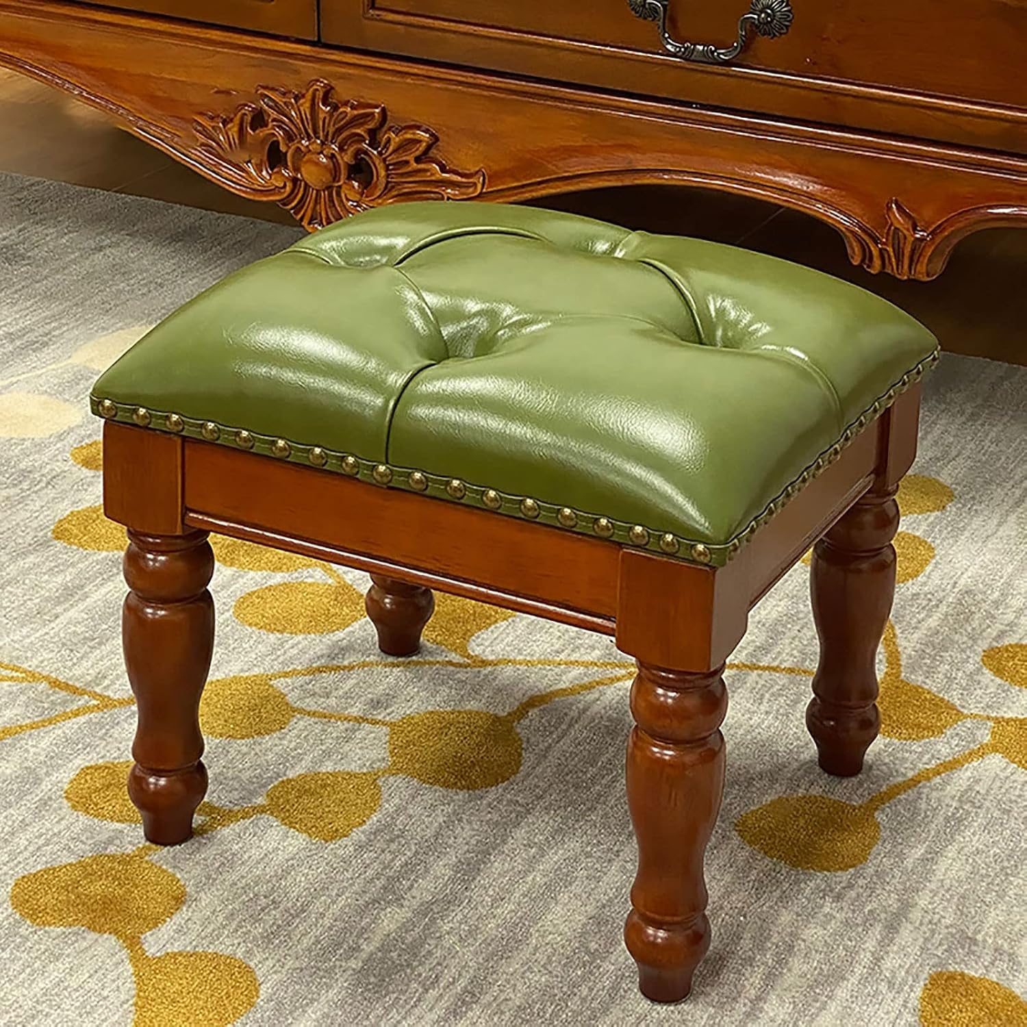 BTZHY Vanity Chair,Vanity Stool for Makeup Room, Bedroom Dressing Table Stool, Cushion Padded Bench, High Elastic Sponge Chair, Piano Chair Shoe-Changing Stool