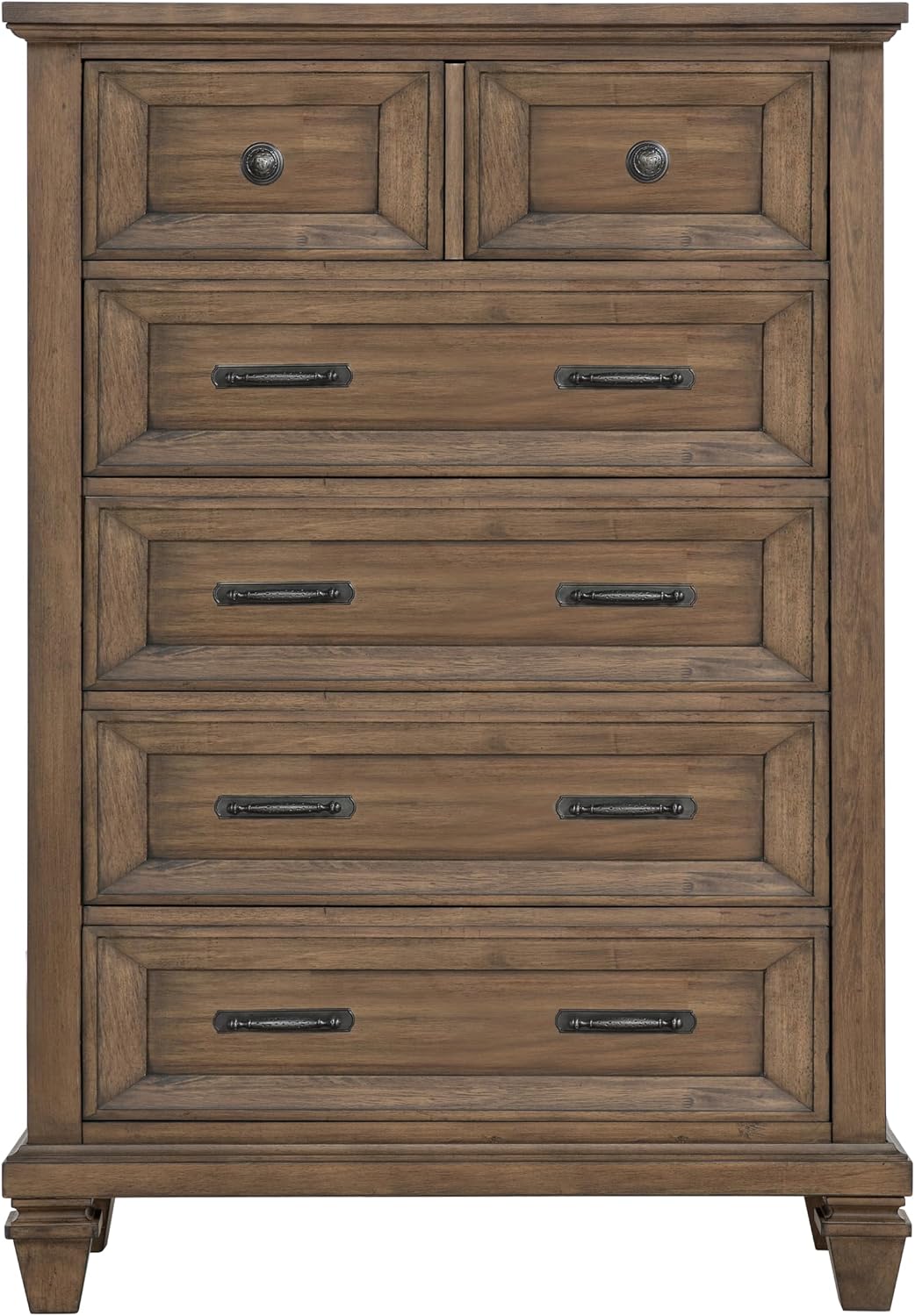 New Classic Furniture Mariana 4-Piece Wood Cal King Bedroom Set with Chest, Vintage Mocha