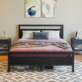 BOFENG Full Size Bed Frame with Wood Headboard,Heavy Duty Platform Bed Frame Full with Storage No Box Spring Needed,Reinforced Steel Slats Support,Mattress Foundation,Black