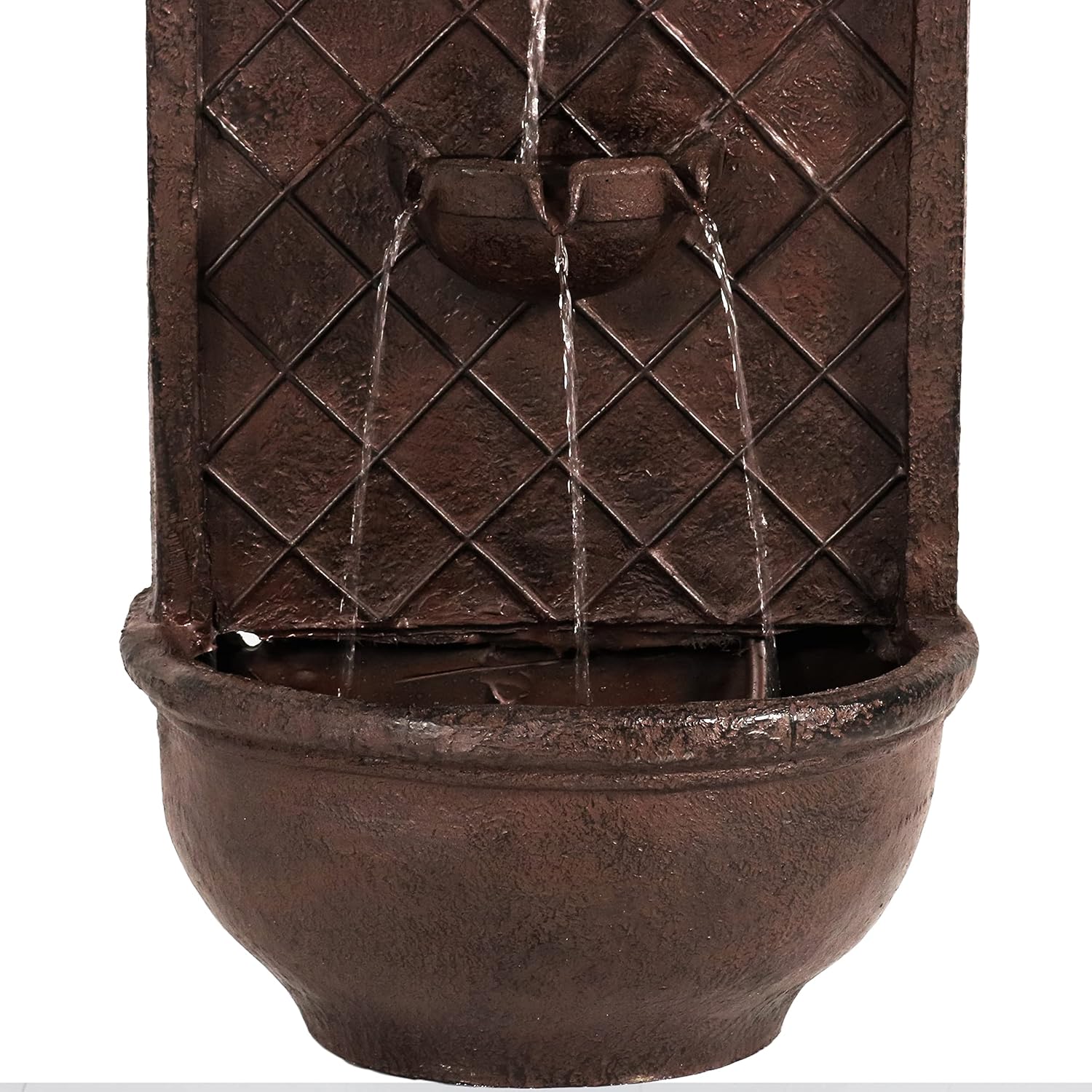 Sunnydaze Messina 26' Outdoor Wall Water Fountain with Pump - Bronze - Electric