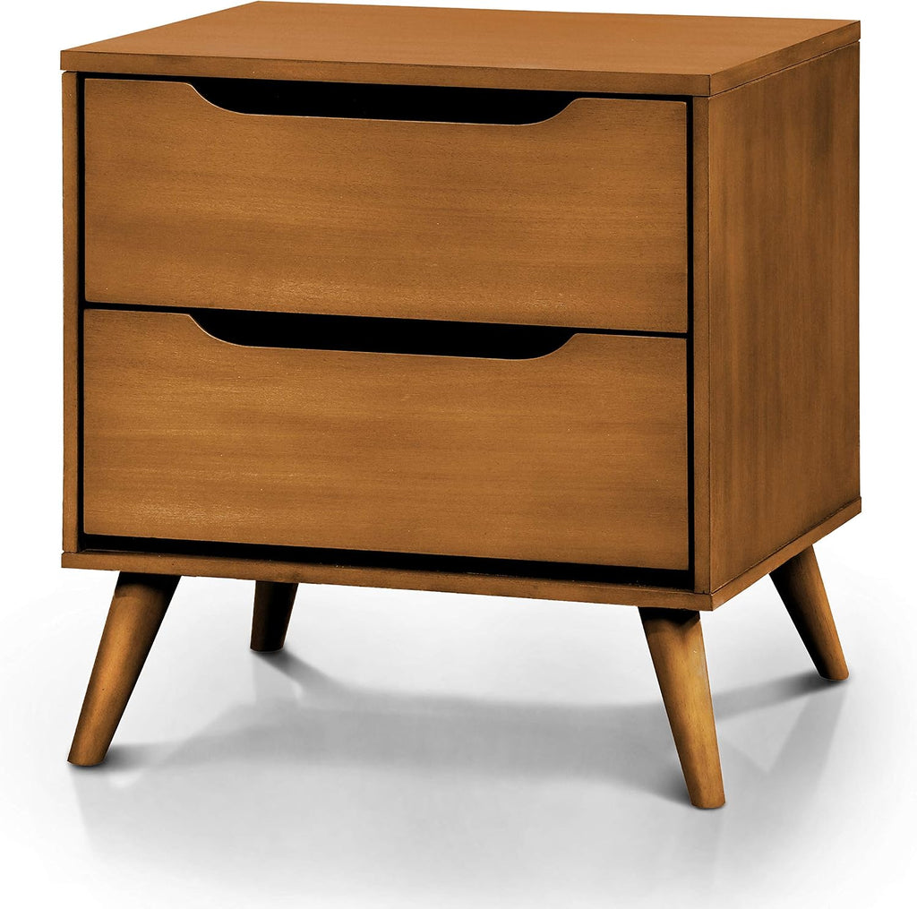 24/7 Shop at Home Chopard Contemporary Wood Bedroom Set, 4-Piece King Bedroom Set, Oak