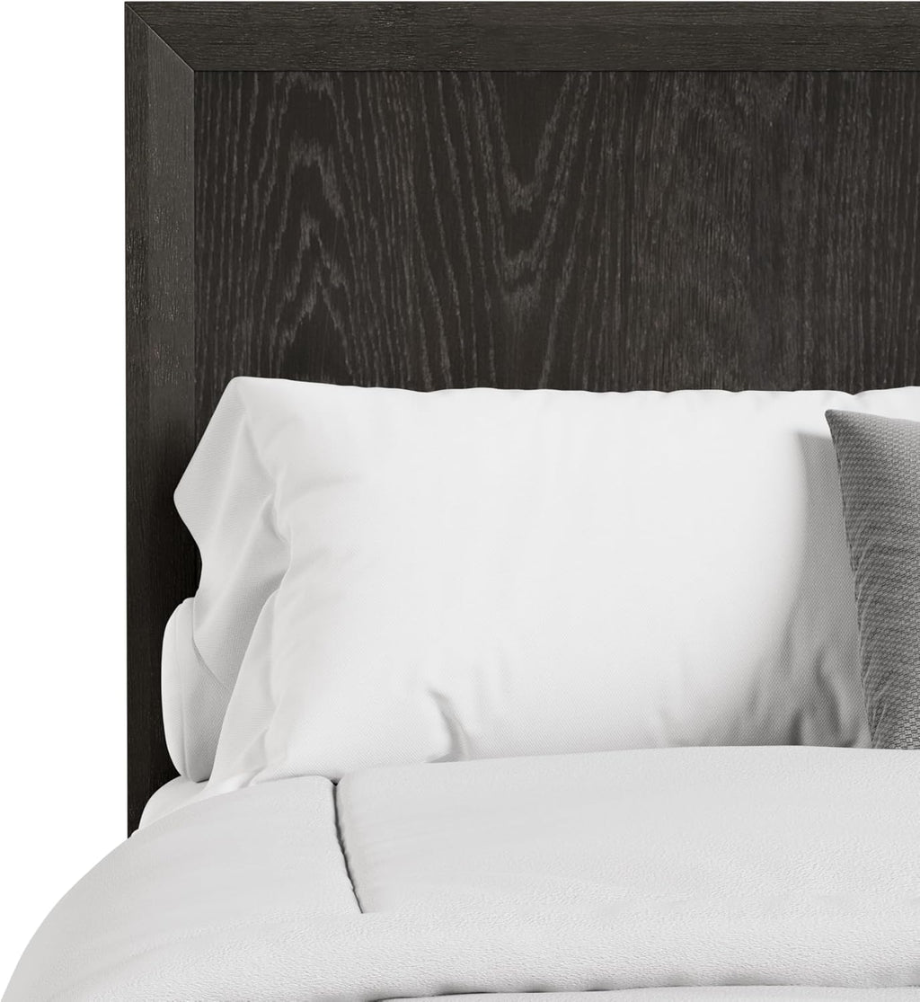 Furniture of America Glint Modern 3-Piece Solid Wood Bedroom Collection with King Bed Frame and USB Charger Nightstands Set of 2, for Home, Guest Room, Box Spring Needed, Espresso