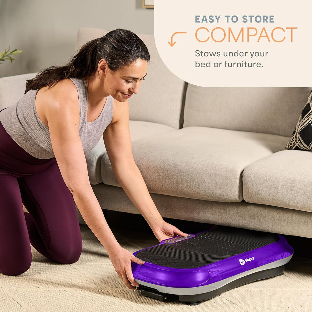 Lifepro Waver Vibration Plate Exercise Machine – High-Intensity Vibration Plate for Lymphatic Drainage – Full-Body Workout Vibrating Platform with Loop Bands – Fitness Equipment for Strength & Toning