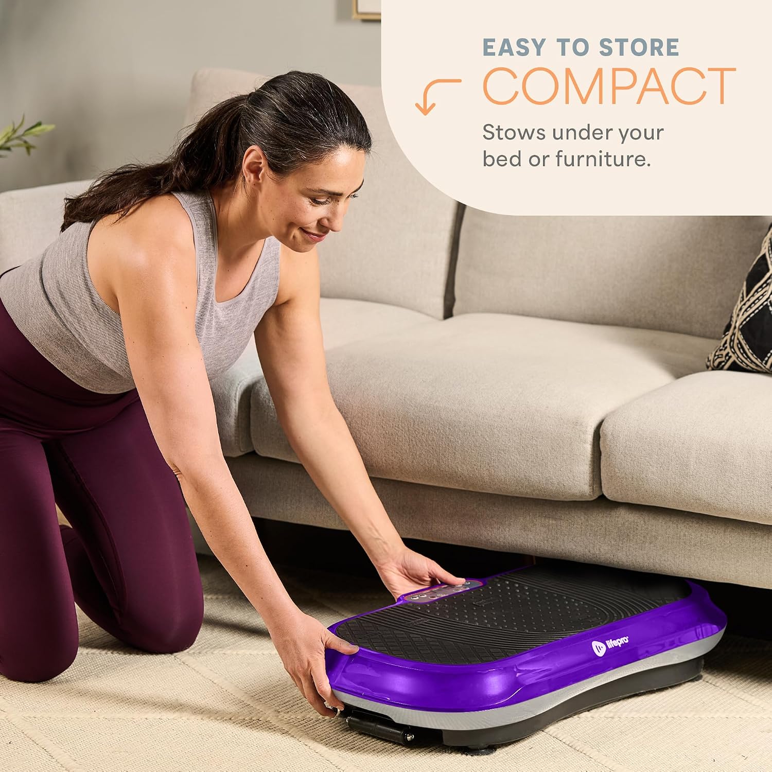 Lifepro Waver Vibration Plate Exercise Machine – High-Intensity Vibration Plate for Lymphatic Drainage – Full-Body Workout Vibrating Platform with Loop Bands – Fitness Equipment for Strength & Toning