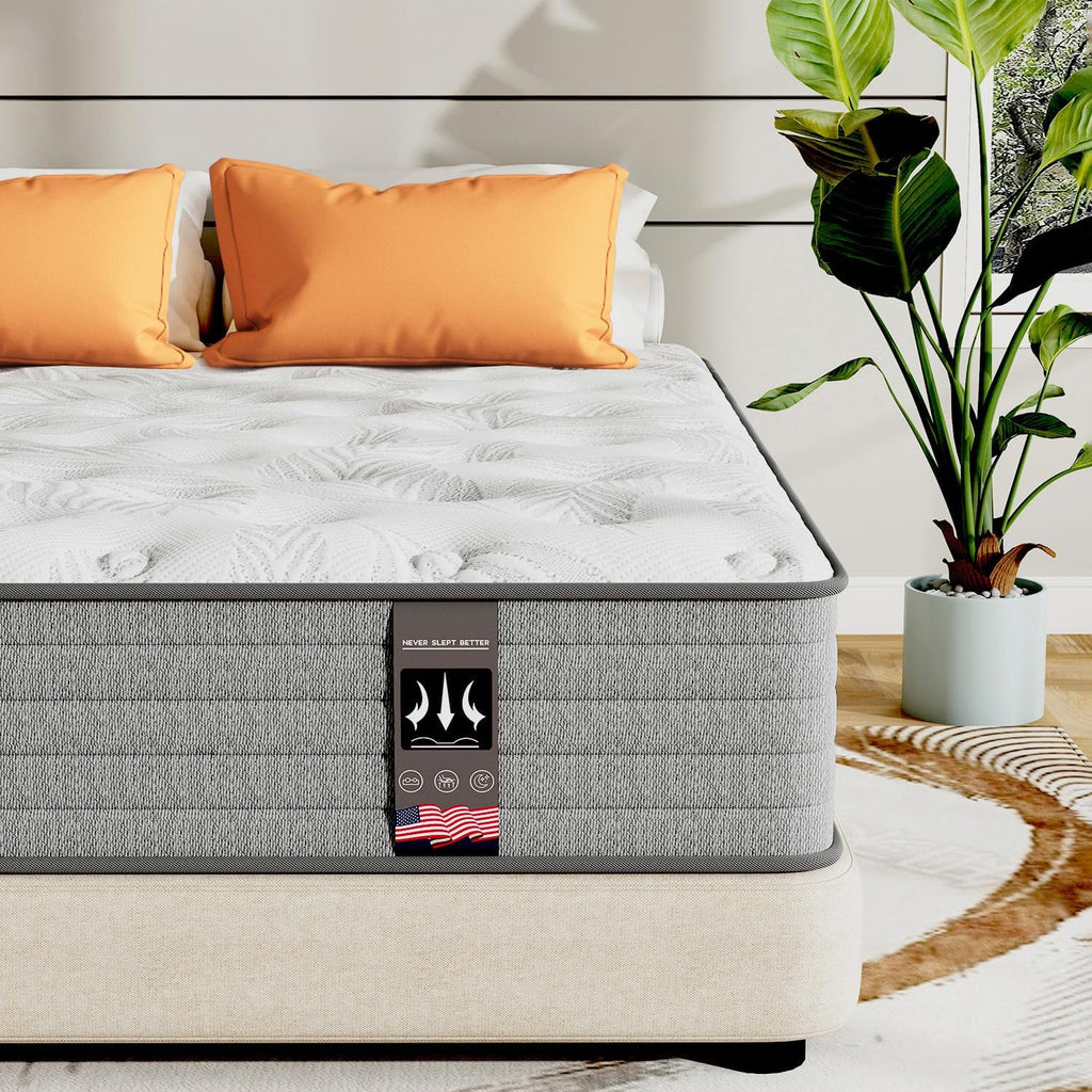 Twin XL Mattress,12 Inch Superior Hybrid XL Twin Mattress in a Box with Gel Memory Foam for Back & Lumbar Support,Individually Pocket Springs for Pressure Relief,Medium Firm,CertiPUR-US,39'*80'*12'