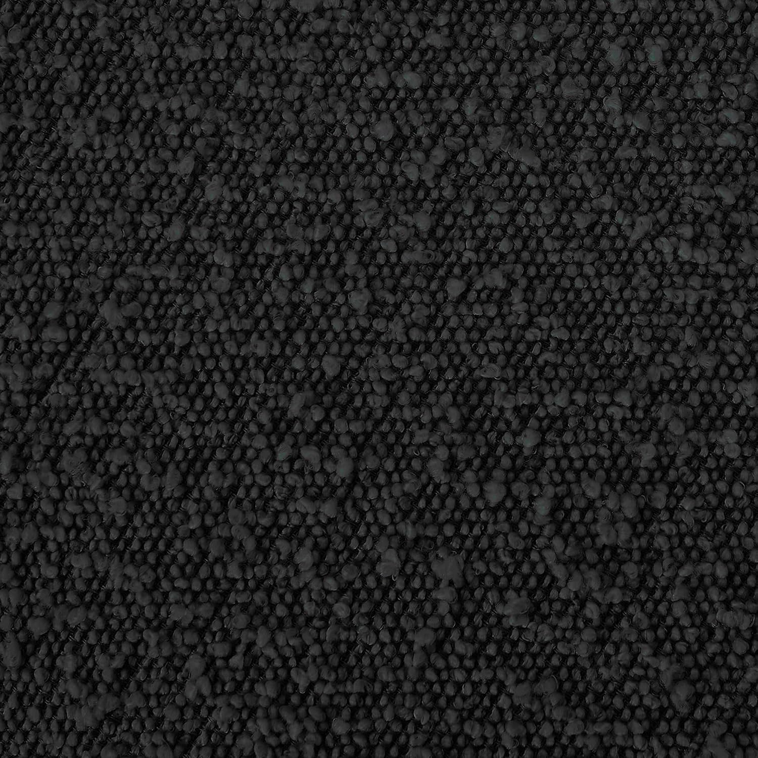 Meridian Furniture KellyBlack-K Kelly Collection Modern | Contemporary King Bed with Rich Black Boucle Fabric, Matte Black Iron Metal Frame Canopy, 78.5' W x 84.5' D x 77' H, Black, King