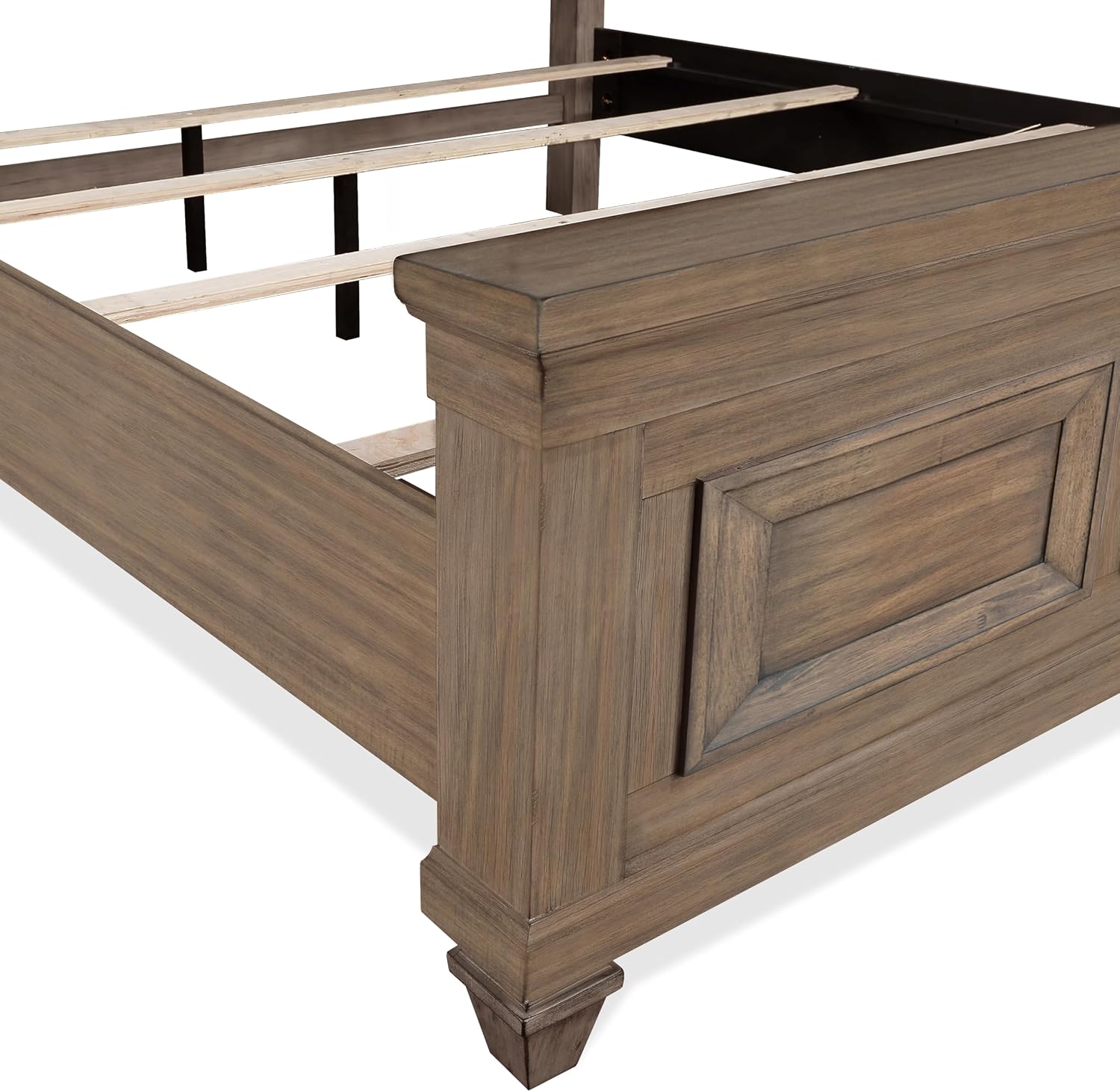 New Classic Furniture Mariana 4-Piece Wood Queen Bedroom Set with Nightstand, Vintage Mocha