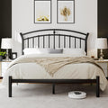 iPormis Queen Size Metal Platform Bed Frame with Modern Iron-Art Headboard/Heavy Duty Steel Slats Support/Under Bed Storage/No Box Spring Needed/Easy Assembly/Noise-Free/Black