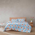 Marimekko - King Comforter Set, 100% Cotton Bedding with a Naturally Soft Feel, Lightweight for Year Round Comfort, 3 Piece Bed Set with Matching Pillowcases (Rakastaa El Rakasta Blue)