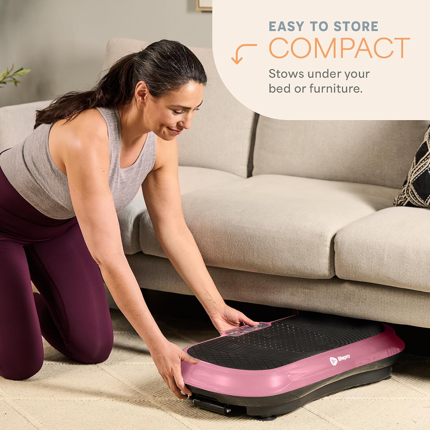 Lifepro Waver Vibration Plate Exercise Machine – High-Intensity Vibration Plate for Lymphatic Drainage – Full-Body Workout Vibrating Platform with Loop Bands – Fitness Equipment for Strength & Toning