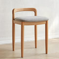 Natural Wood Stool Vanity Bench Square Vanity Chair with Cushioned Seat, Sofa Stool Makup Stool Rest Stool Piano Bench for Clothes Shop,Living Room, Porch, Fitting Room Bedroom, Brown