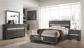 GOWE Traditional Style King 4 Piece Storage Bedroom Set Made with Wood in Gray