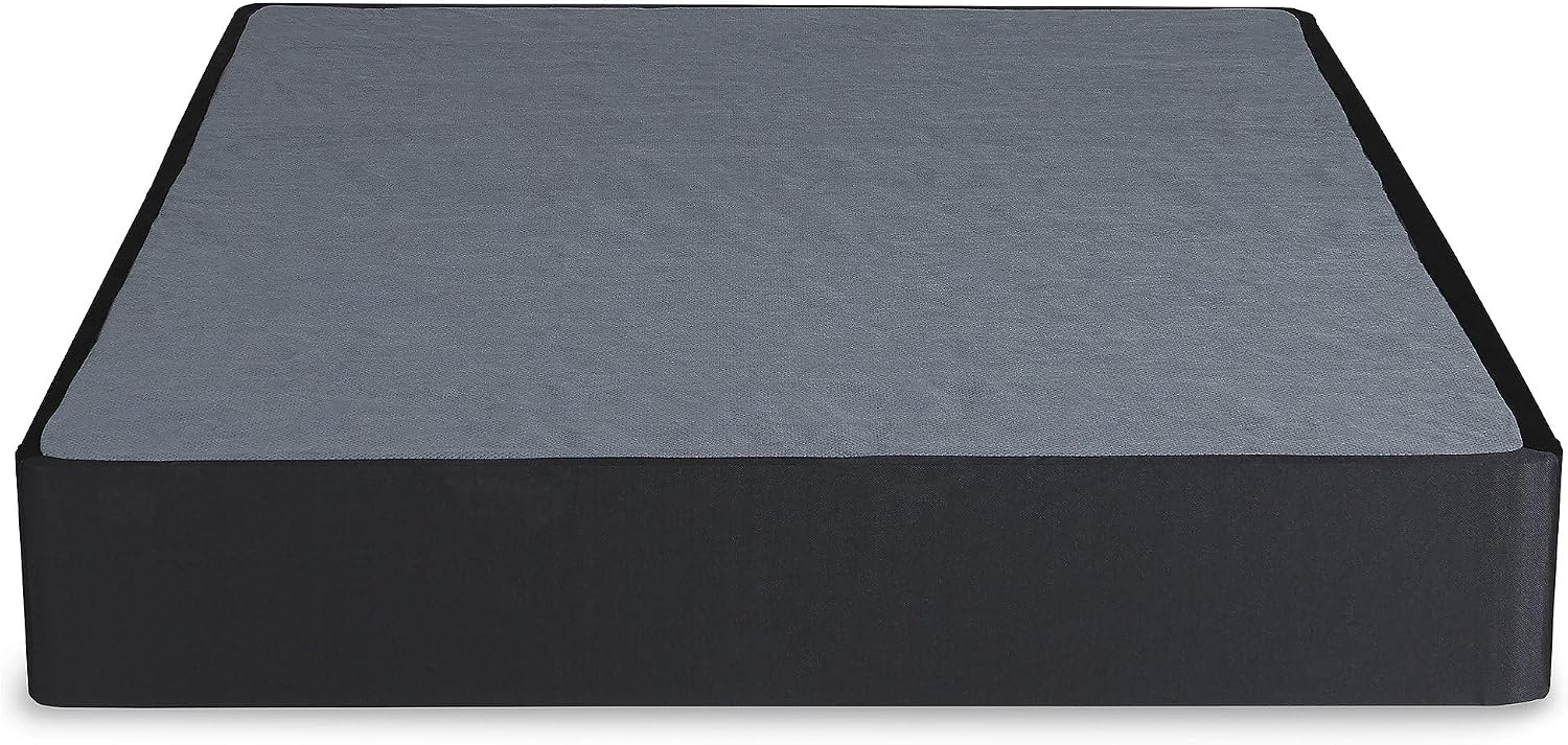 Signature Design by Ashley 10' Mattress Box Spring with Metal Foundation, Sturdy and Durable, Ready to Assemble, Parts and Tools Included, Cal King, Removable Black Fabric Cover