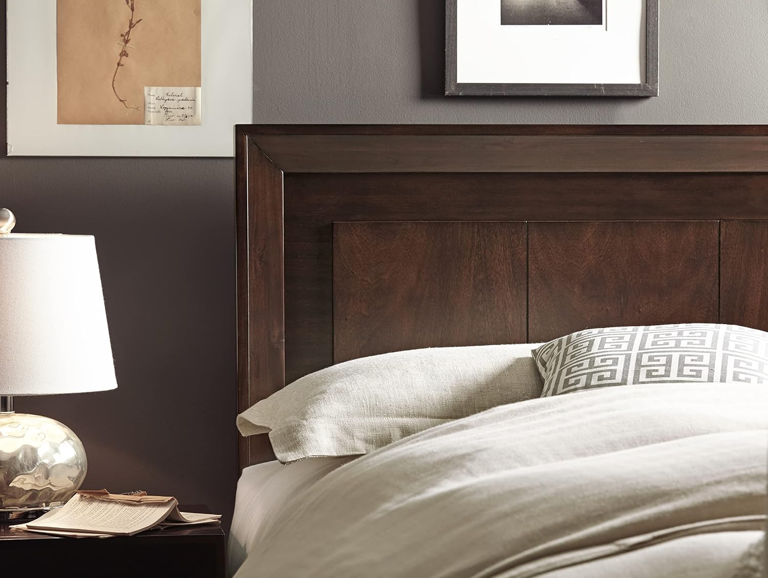 Modus Furniture Solid Wood Platform Bed, Full, Element - Chocolate Brown