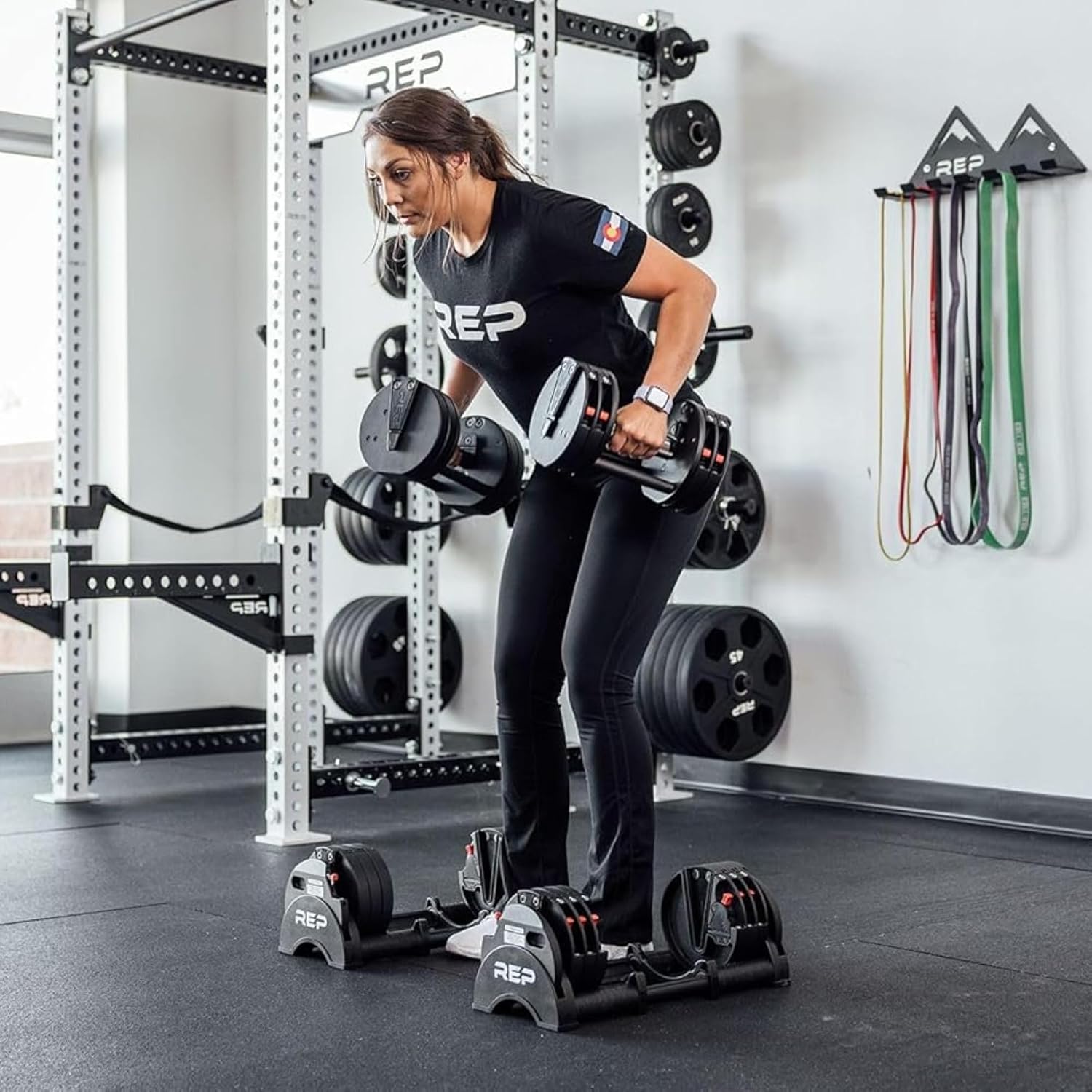 Rep Fitness Quickdraw Adjustable Dumbbells, Multiple weight ranges available including: 5-30, 5-40,5-50 and 5-60 lbs