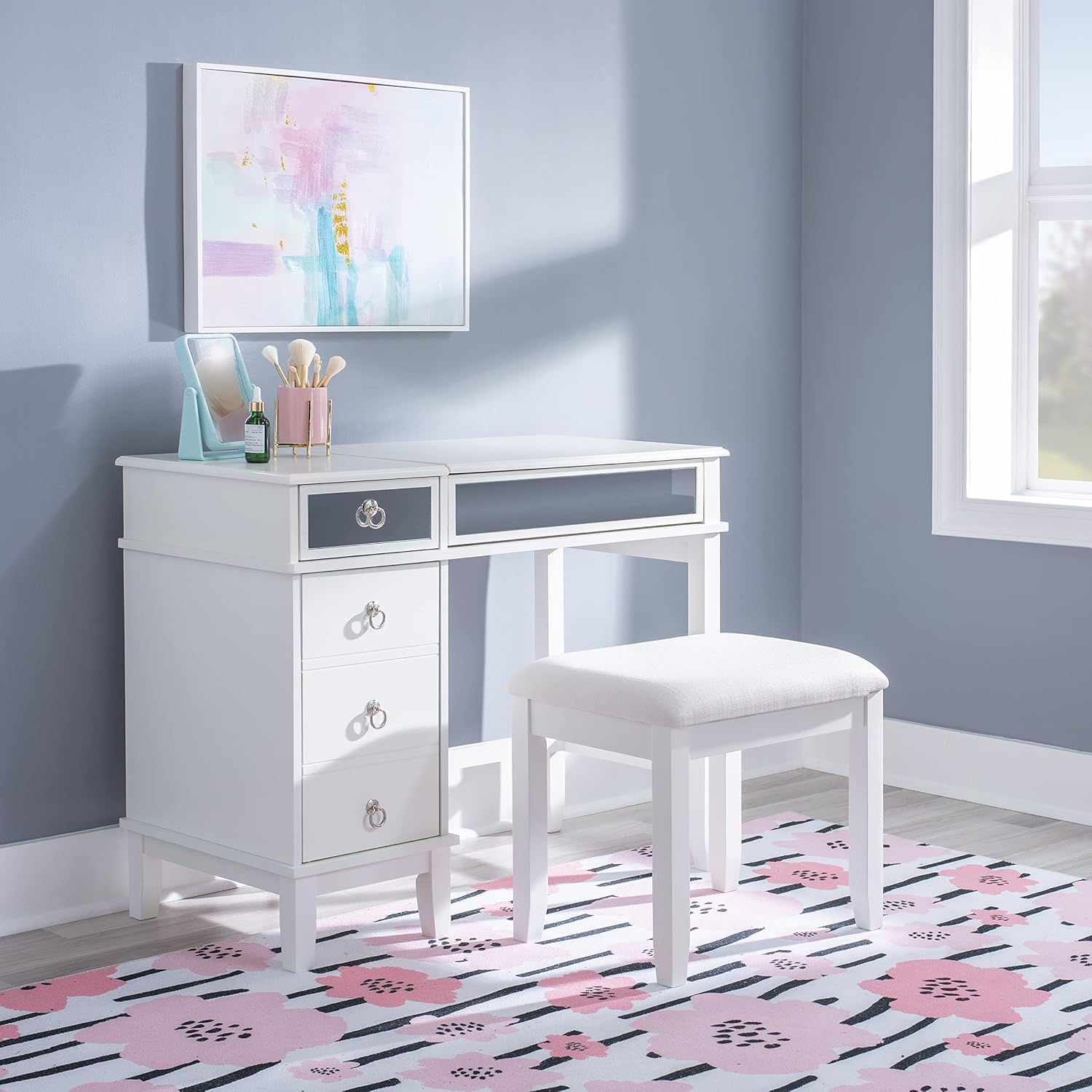 Linon Vanity Set, White