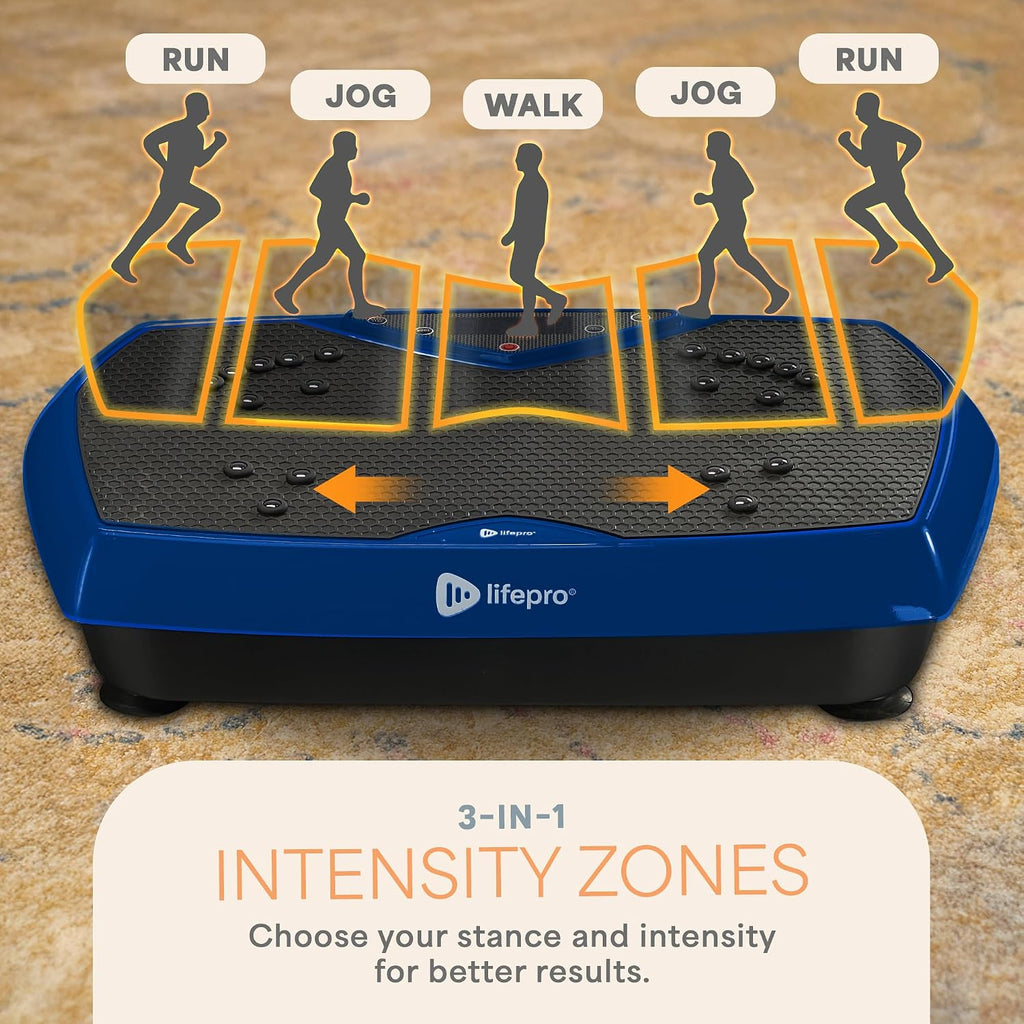 Lifepro HexaPlate Vibration Plate Exercise Machine with Magnetic Acupoints & 9 Presets — Whole Body Vibrating Platform Machine with Resistance Bands — Vibration Plate for Lymphatic Drainage & Home Gym