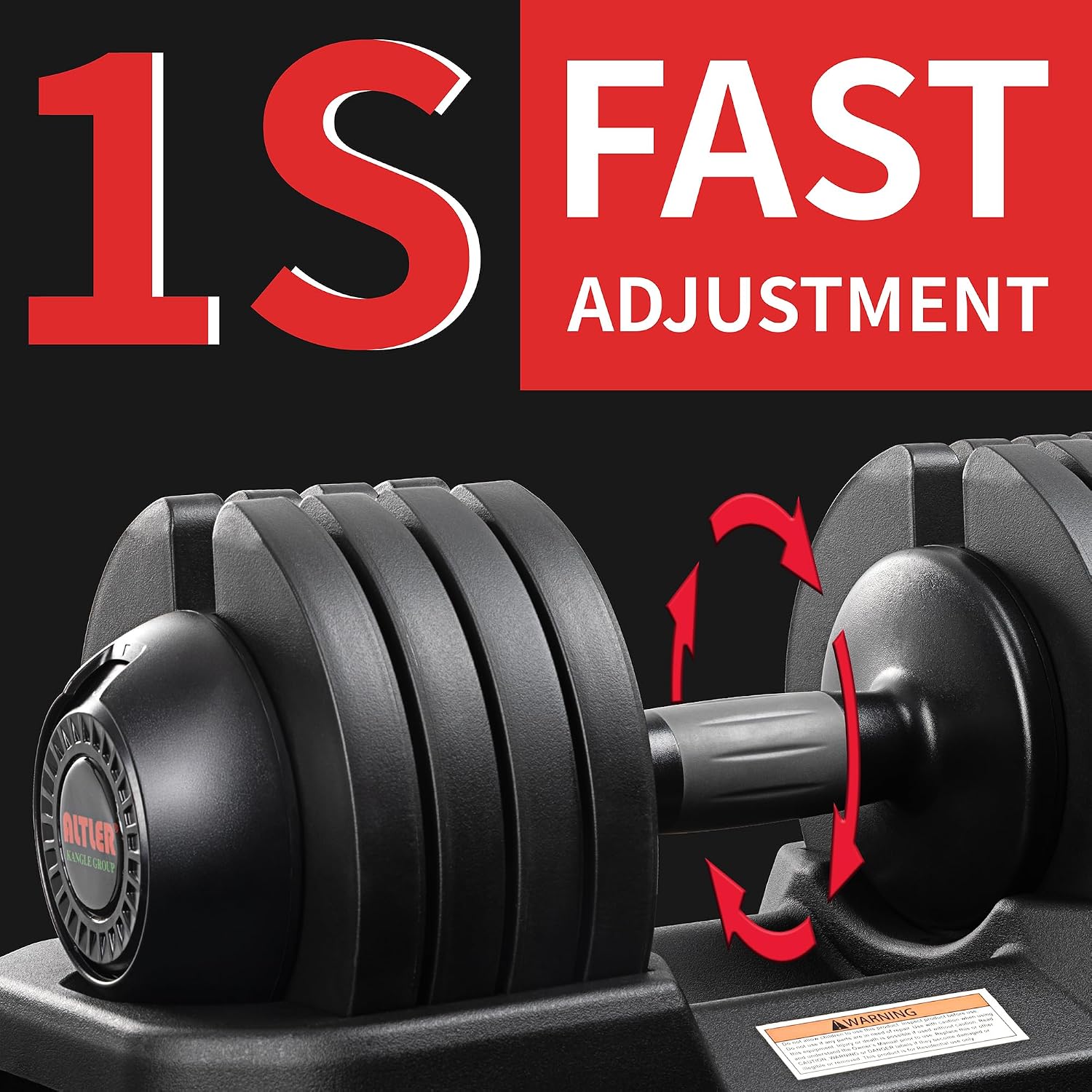 ALTLER 22LBS/25LBS/52LBS Single/Pair Adjustable Dumbbells Set Premium Rubber Coated Dumbbell Set with Secure Locking Mechanism for Safe & Customizable Strength Training