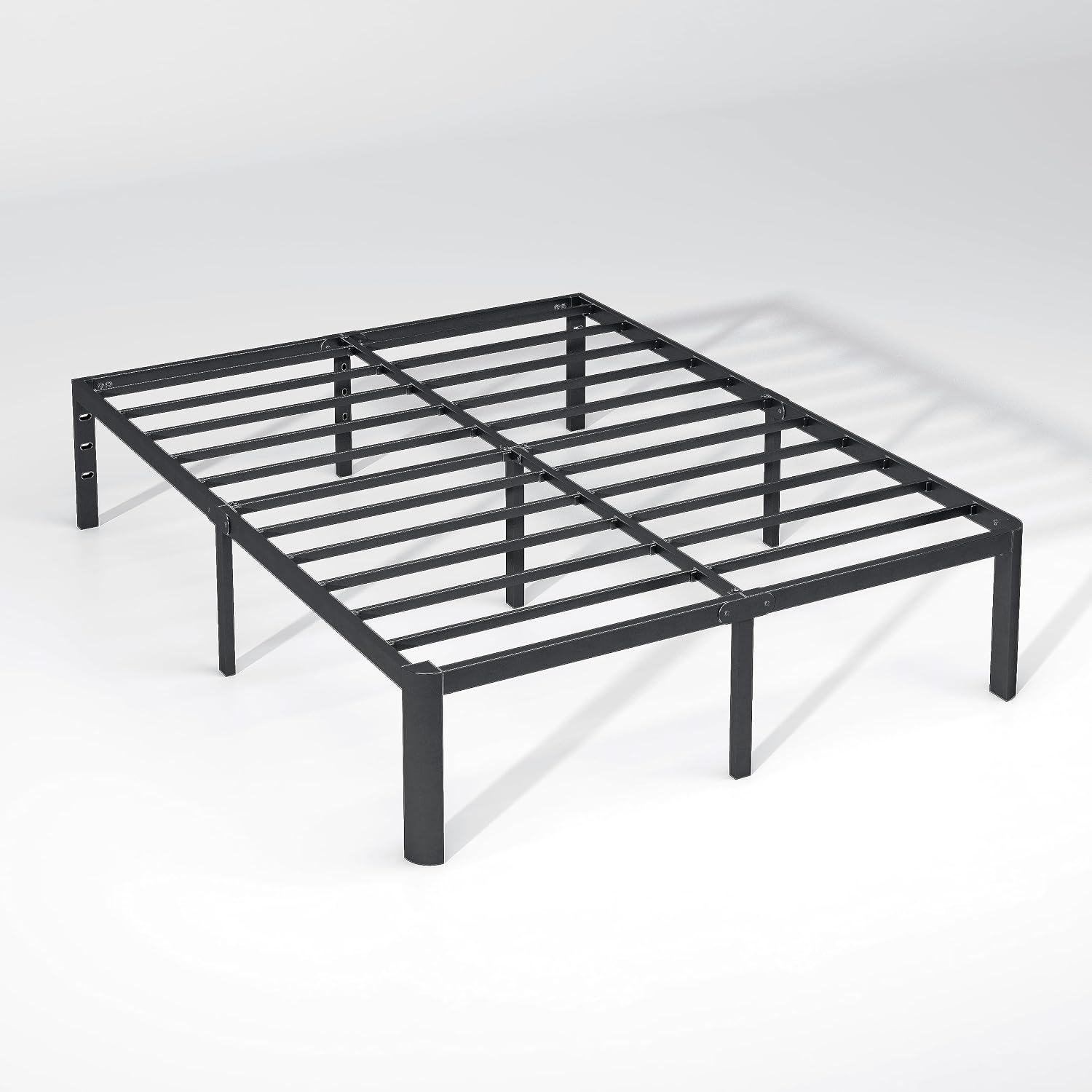 14 Inch Full Bed Frame with Round Corners, Heavy Duty Metal Platform Bed Frame Full Size, Noise Free, No Box Spring Needed, Easy Assembly - Sturdy and Elegant, Black