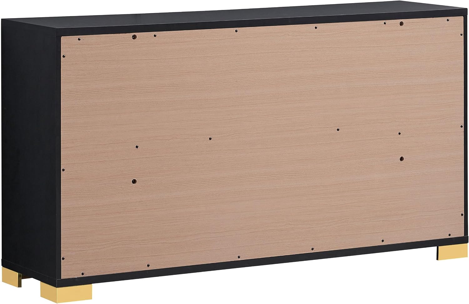 Coaster Home Furnishings Marceline Contemporary 4-Piece Bedroom Set Eastern King Size LED Panel Bed Frame 51-inch Headboard Black 222831KE-S4