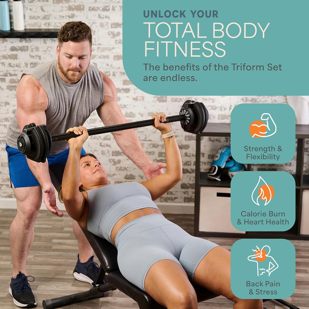 Lifepro Adjustable Dumbbells Set – Quick Adjustment, Anti Slip Handle – Space Saving & Strength Training Weights for Home Gym Exercise & Fitness