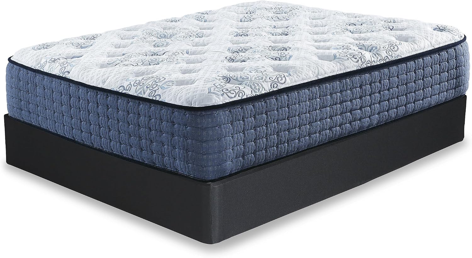 Signature Design by Ashley 10' Mattress Box Spring with Metal Foundation, Sturdy and Durable, Ready to Assemble, Parts and Tools Included, Cal King, Removable Black Fabric Cover