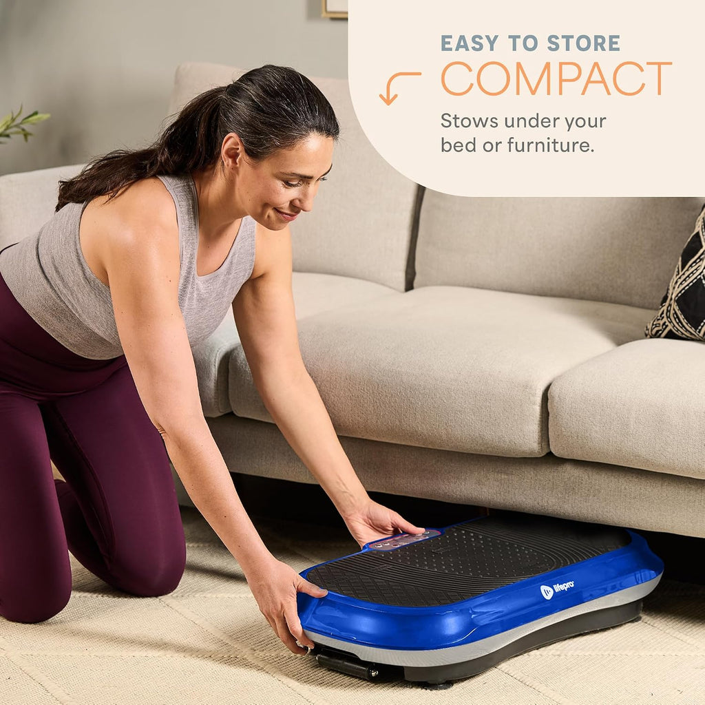 Lifepro Waver Vibration Plate Exercise Machine – High-Intensity Vibration Plate for Lymphatic Drainage – Full-Body Workout Vibrating Platform with Loop Bands – Fitness Equipment for Strength & Toning