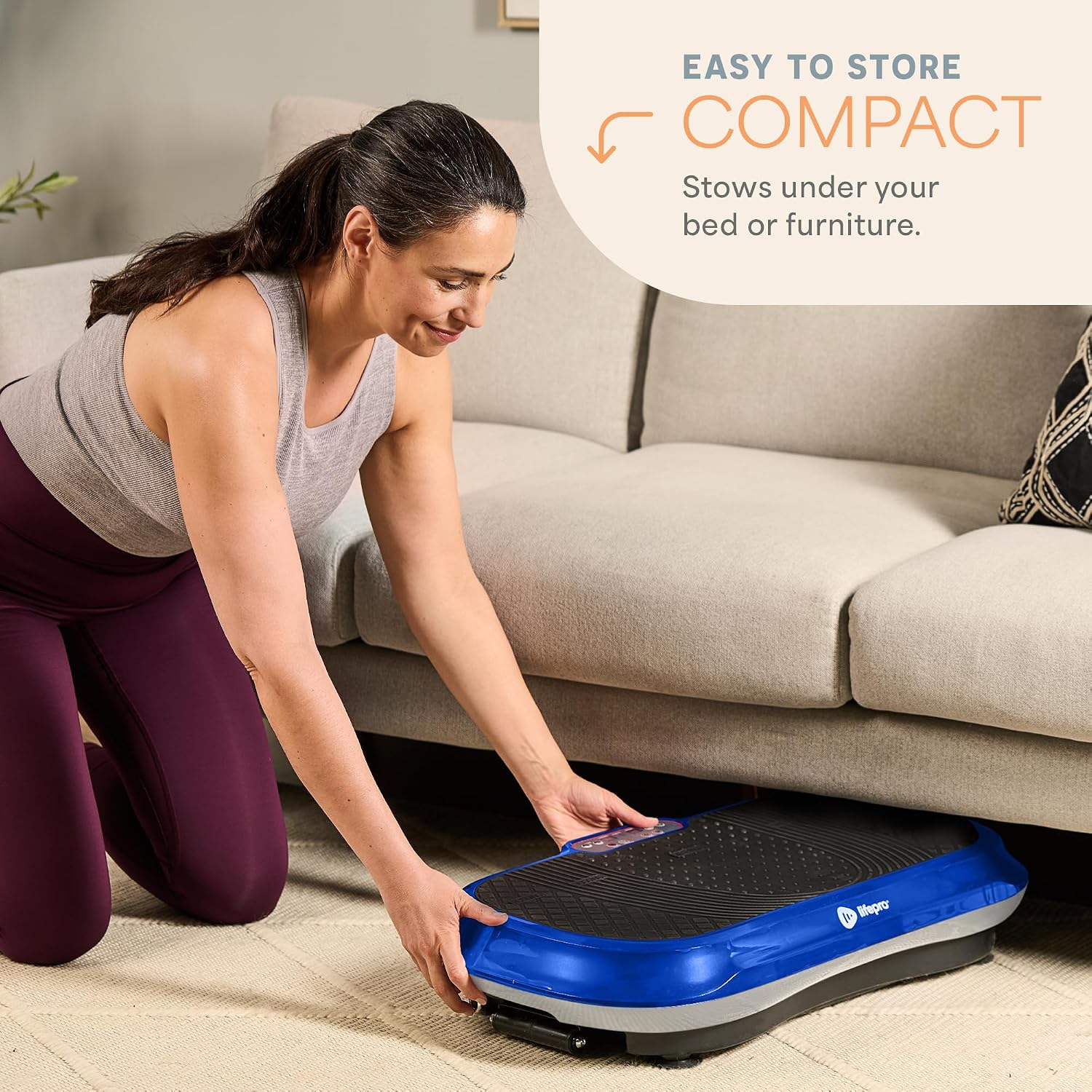 Lifepro Waver Vibration Plate Exercise Machine – High-Intensity Vibration Plate for Lymphatic Drainage – Full-Body Workout Vibrating Platform with Loop Bands – Fitness Equipment for Strength & Toning