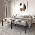 14 Inch Full Size Bed Frames with Headboard/Footboard，Metal Slats Support No Box Spring Needed Easy to Assemble/Under Bed Storage Space/Full Size Black