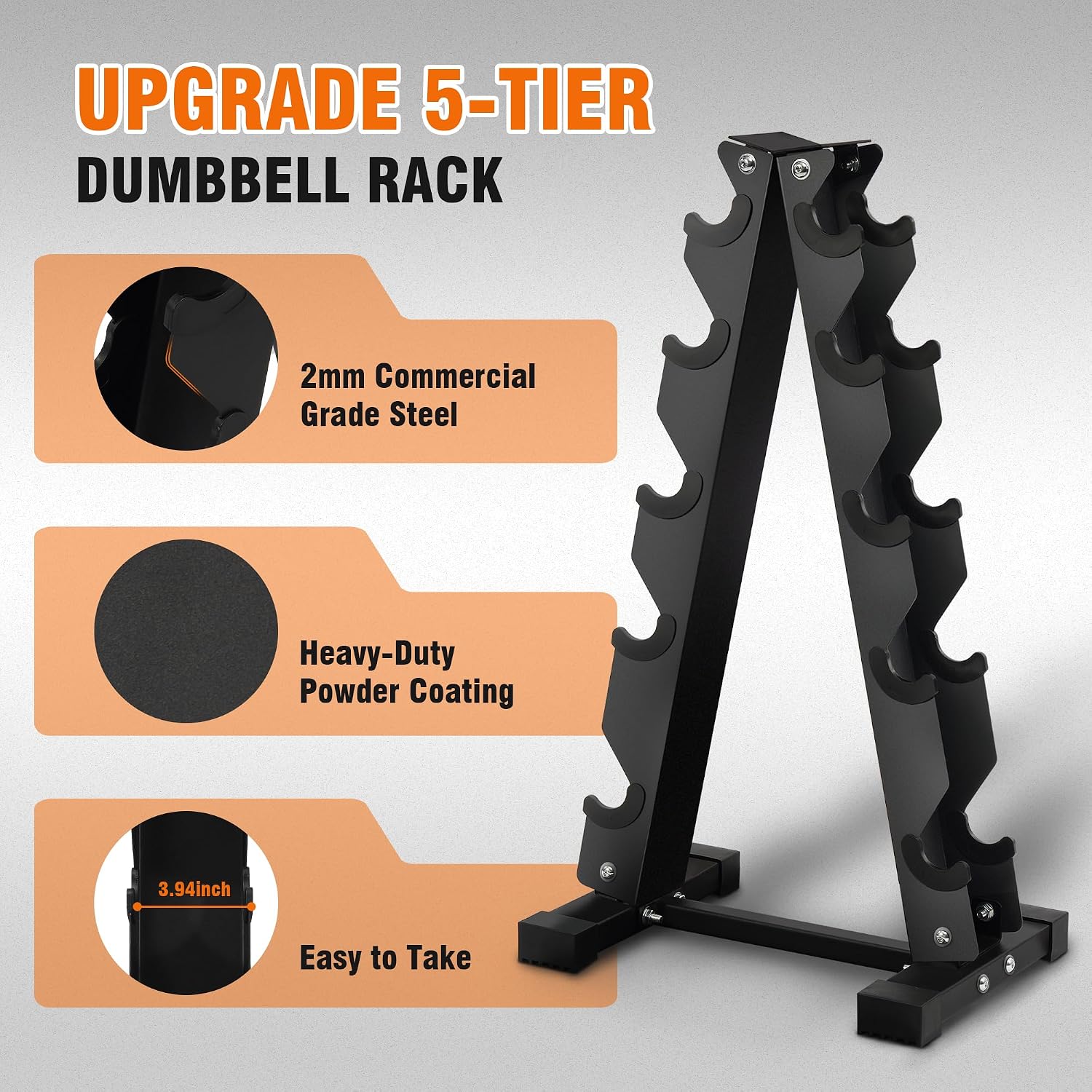 Fitvids Rubber Coated Hex Dumbbell Set with Storage Rack, 100/150/200/550 LB Hand Weight Set with Anti-Slip Grip for Home Gym