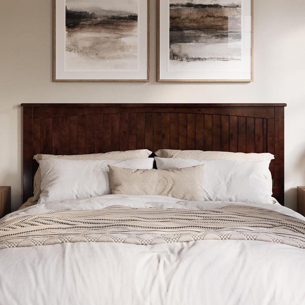 AFI, Nantucket King Solid Wood Panel Headboard, Walnut