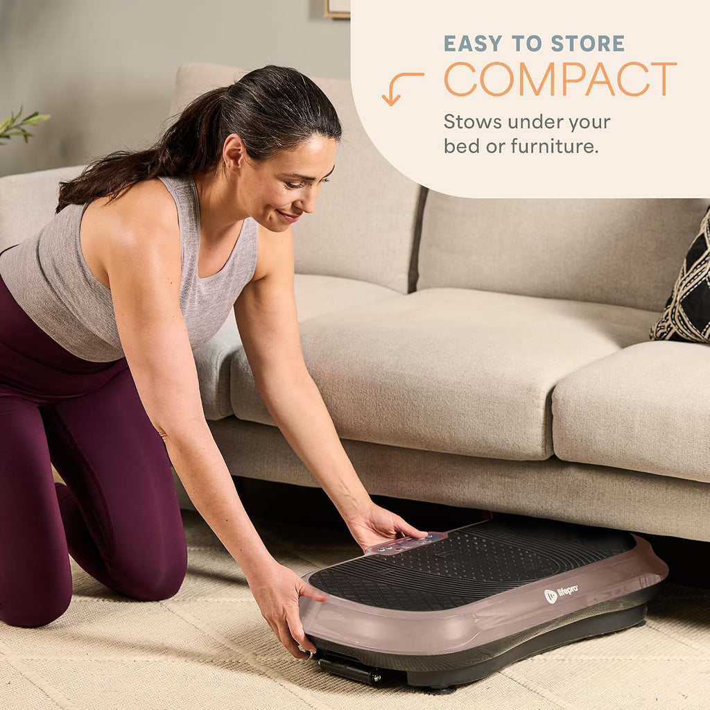 Lifepro Waver Vibration Plate Exercise Machine – High-Intensity Vibration Plate for Lymphatic Drainage – Full-Body Workout Vibrating Platform with Loop Bands – Fitness Equipment for Strength & Toning