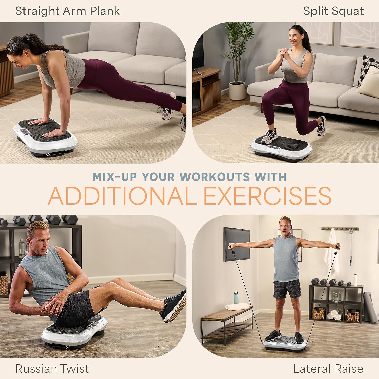Lifepro Waver Vibration Plate Exercise Machine – High-Intensity Vibration Plate for Lymphatic Drainage – Full-Body Workout Vibrating Platform with Loop Bands – Fitness Equipment for Strength & Toning