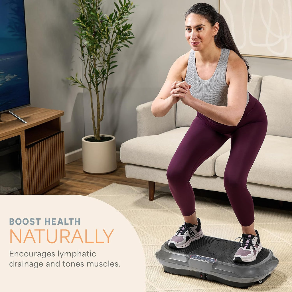 Lifepro Waver Vibration Plate Exercise Machine – High-Intensity Vibration Plate for Lymphatic Drainage – Full-Body Workout Vibrating Platform with Loop Bands – Fitness Equipment for Strength & Toning
